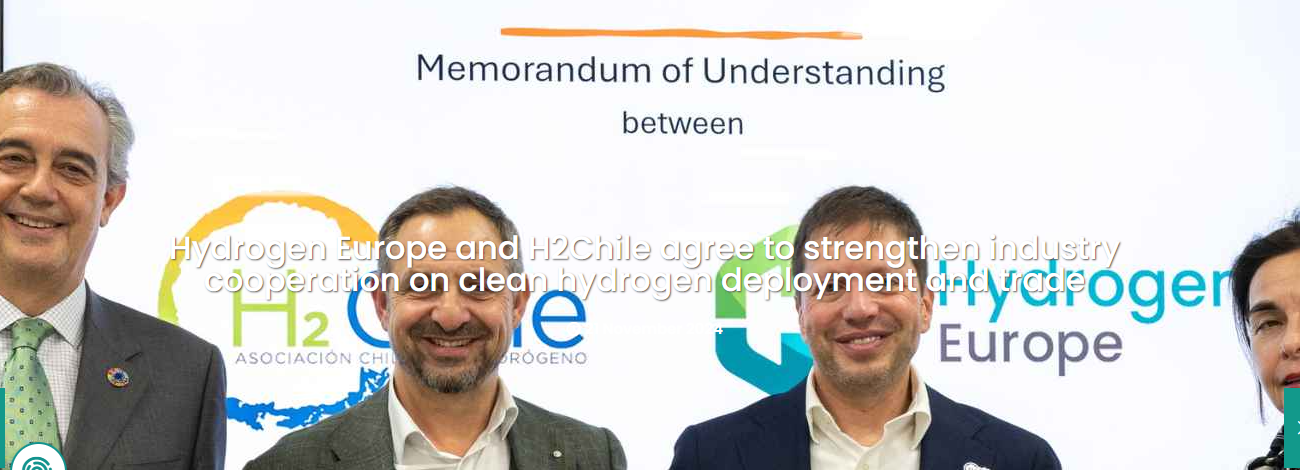 Hydrogen Europe and H2Chile agree to strengthen industry cooperation on clean hydrogen deployment and trade